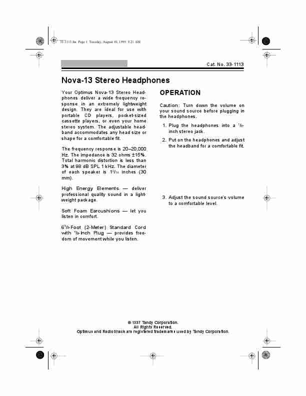 Radio Shack Headphones 33-1113-page_pdf